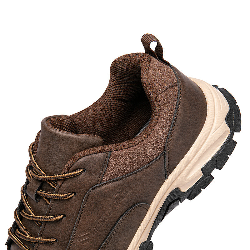 Leather Waterproof Men's Deodorant Casual Middle-aged And Elderly Running Plus Size Board Shoes