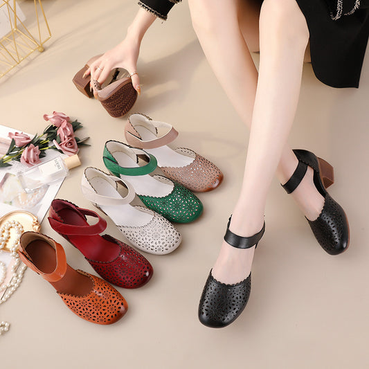 Women's Top Leather Casual Sandals