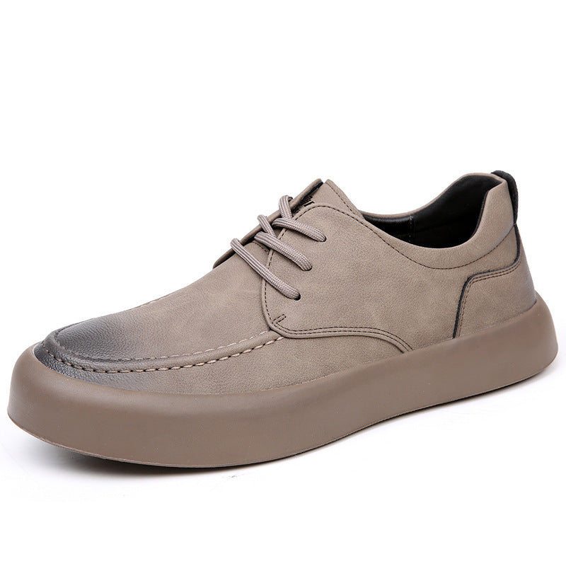 Zapatos de trabajo transpirables y combinables para hombre, zapatos casuales de suela suave de cuero