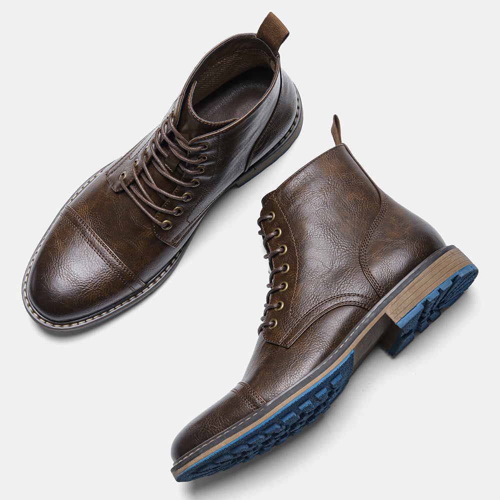 Botas Dr. Martens desgastadas, estilo retro, informales, a la moda para hombre