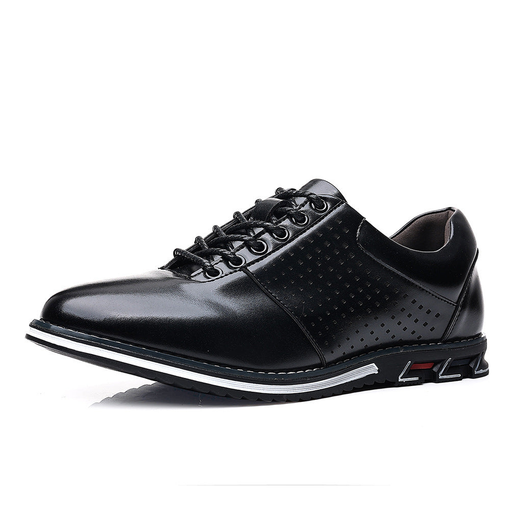 Height Increasing Insole Versatile Men's Autumn New British Style Casual Korean Leather Shoes