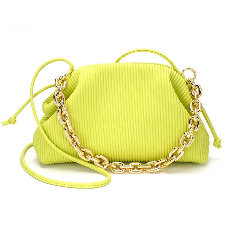 Thick Chain Cloud Bag Pleats Small Fashion