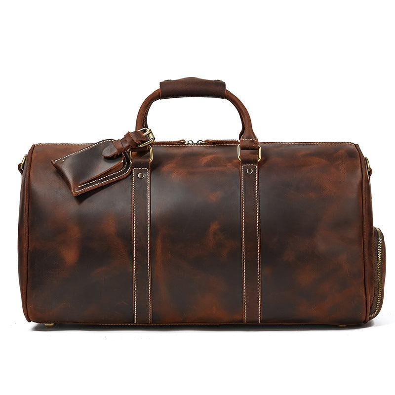 Sac de voyage en cuir pour homme Retro Crazy Horse Leather