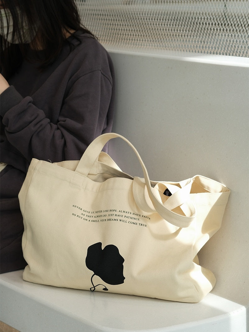 Cotton Canvas Large-capacity Printing New Trendy Shoulder Bag