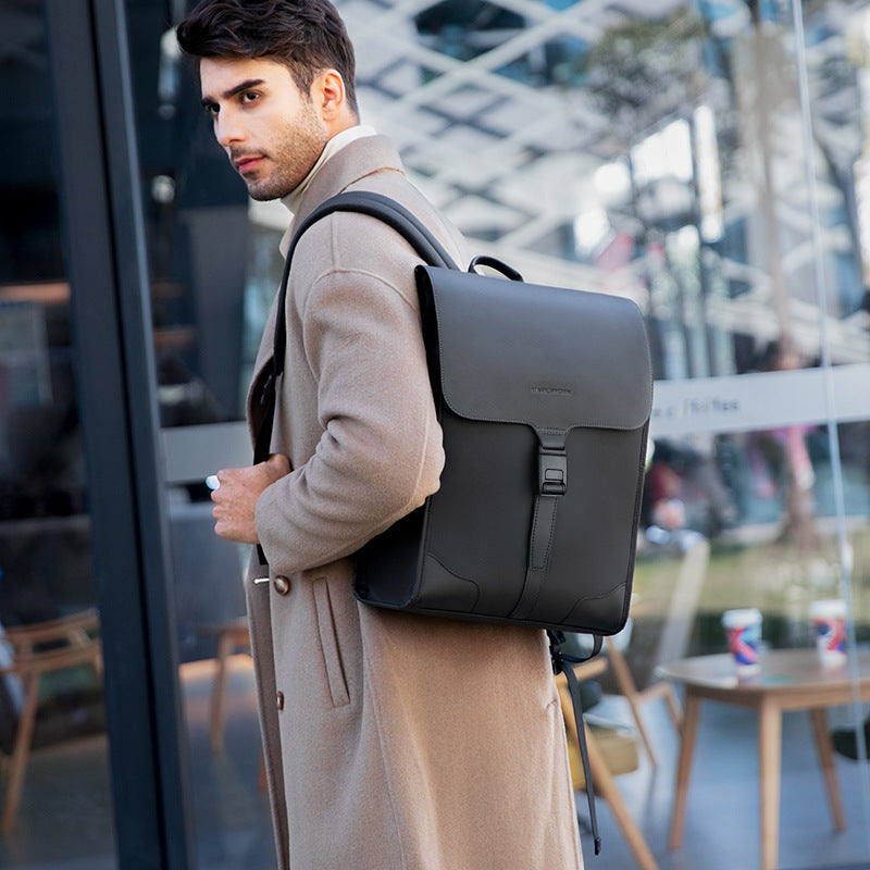 Mens Fashion Casual Magnetic Buckle Shoulder Bag