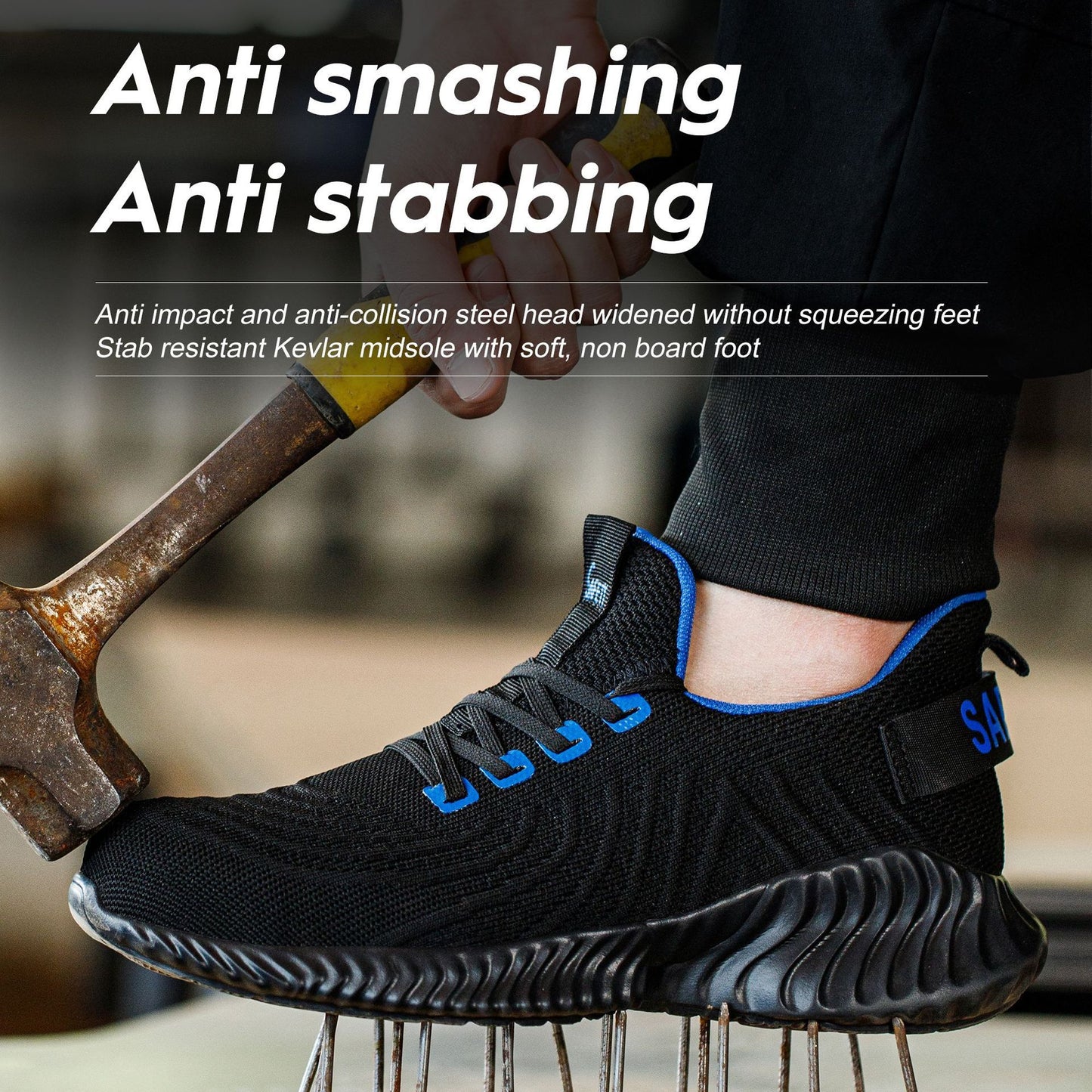 Four Seasons Anti-smashing And Anti-penetration Steel Toe Cap Work Shoes Breathable Comfortable And Safe