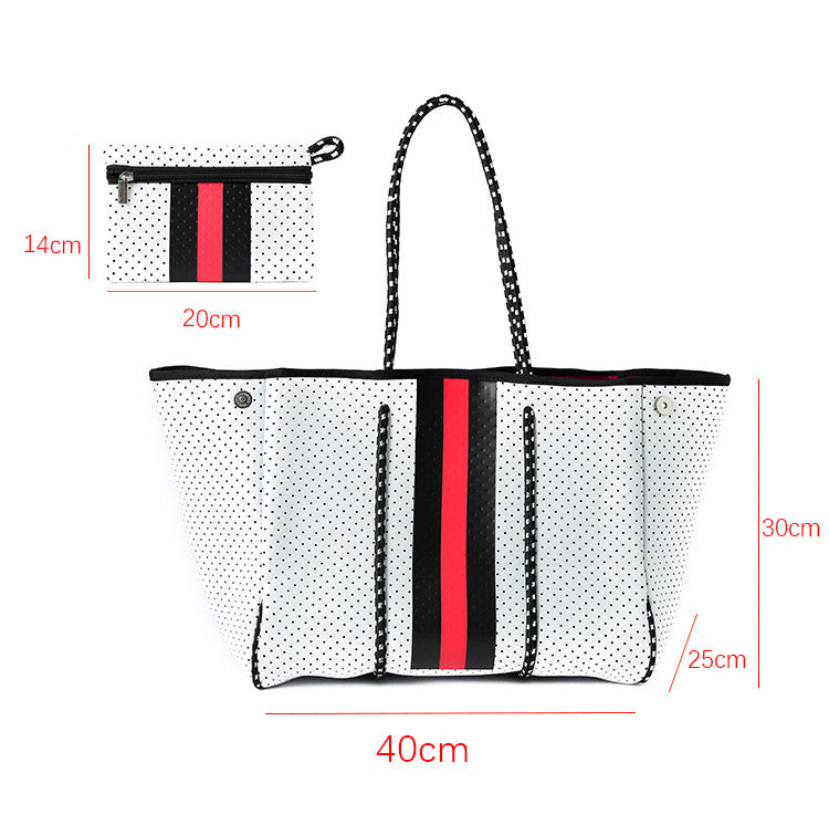 Sac de plage portable à une épaule en néoprène tendance