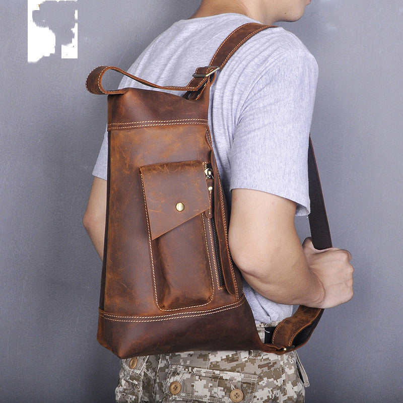 Bolso bandolera diagonal retro para hombre con tablet de 10 pulgadas