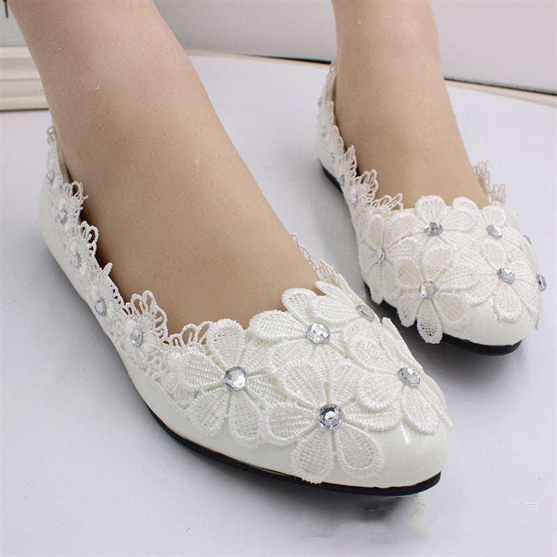 Women's Fashion Simple Lace Flat Shoes