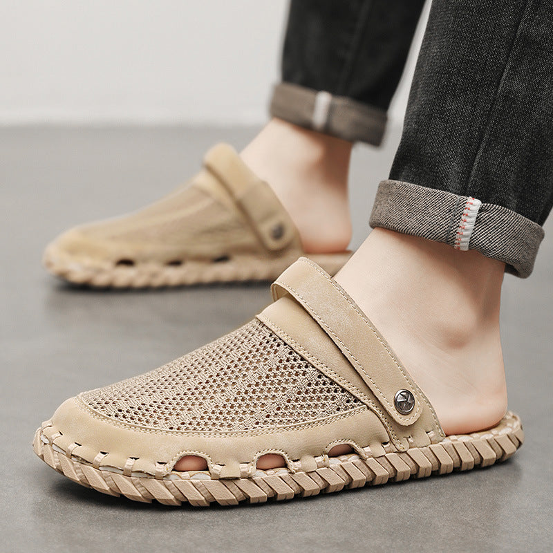 Chaussons tendance pour hommes grande taille deux en un