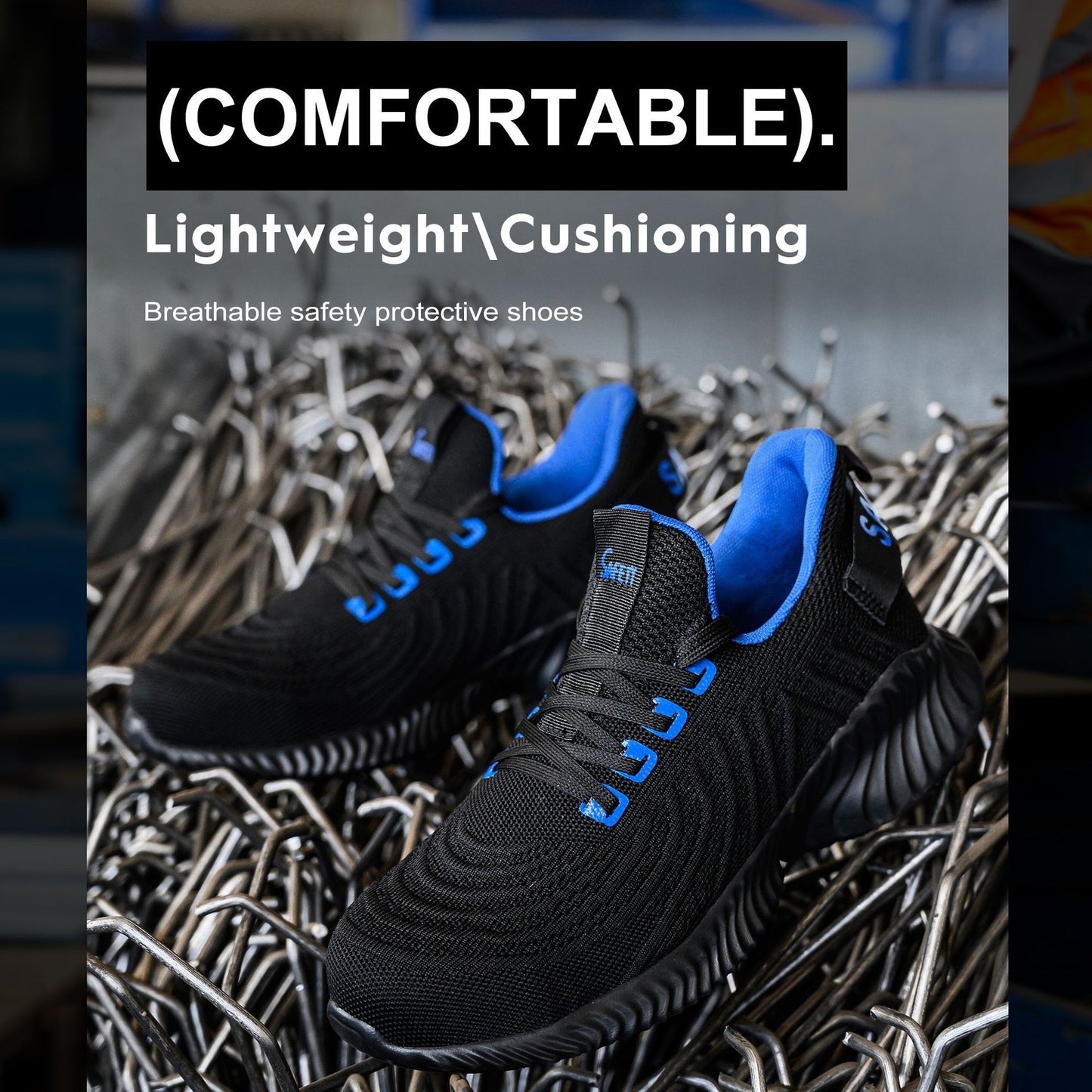 Four Seasons Anti-smashing And Anti-penetration Steel Toe Cap Work Shoes Breathable Comfortable And Safe