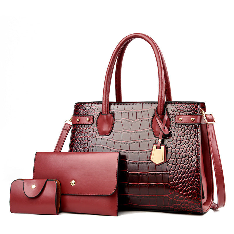 Women's All-match One-shoulder Handbag Three-piece Set