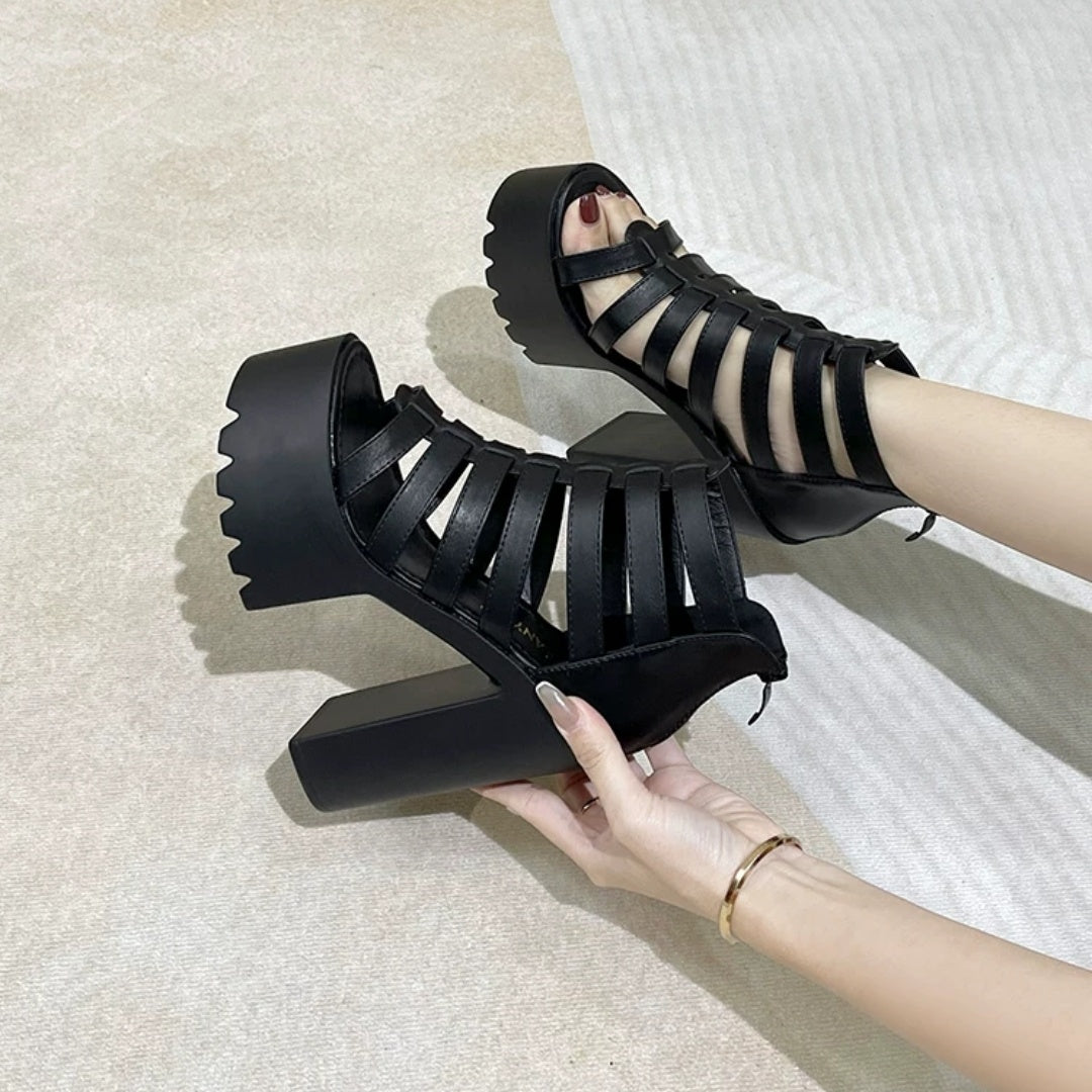 Waterproof Platform Thick Heeled Sandals