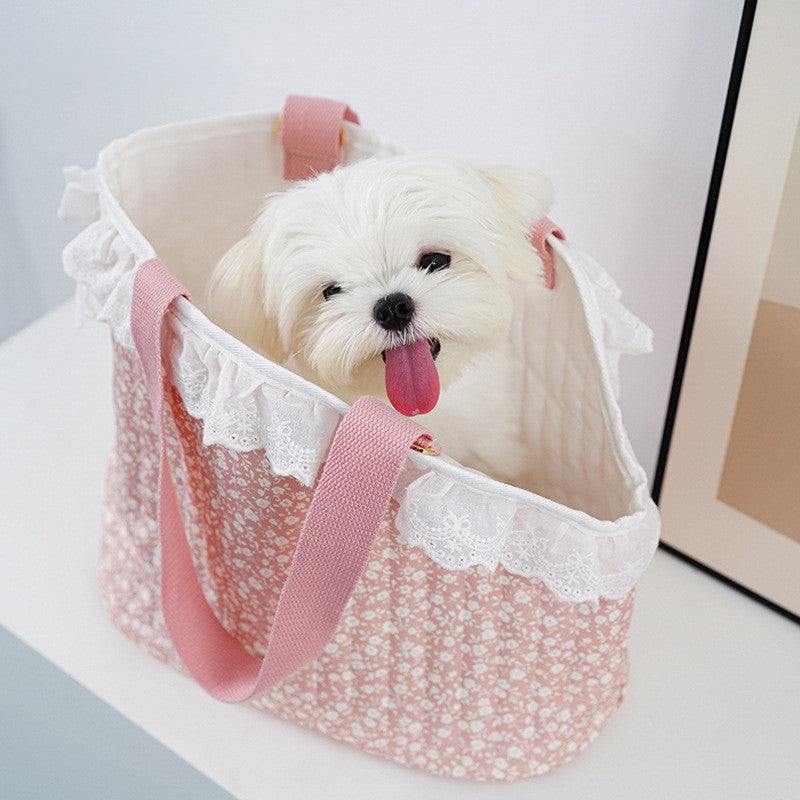 Blue Tea Cup Pet Bag Portable Simple And Portable