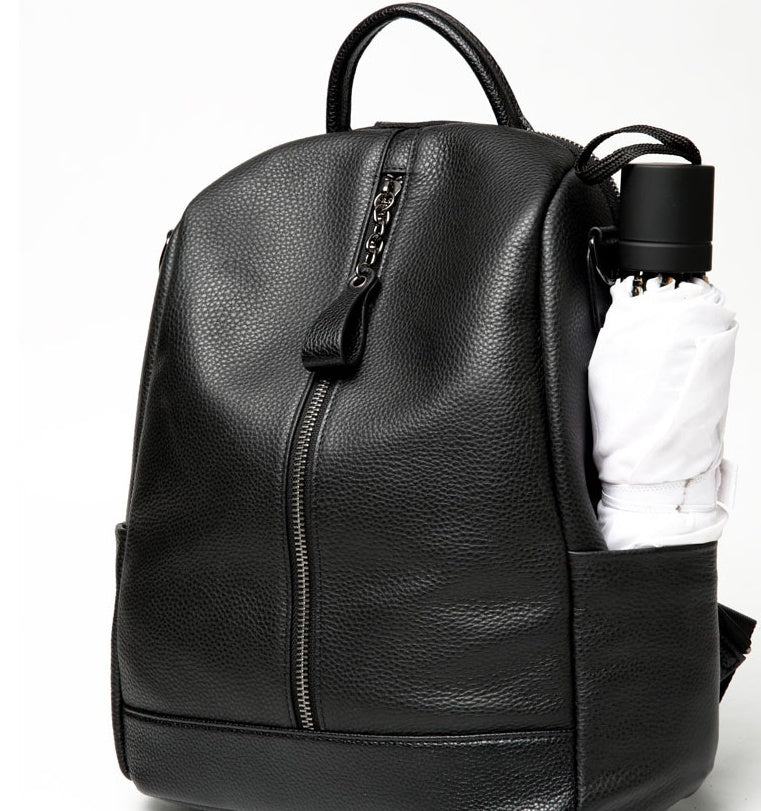 Leather Texture Backpack Fashion Versatile And Large Capacity