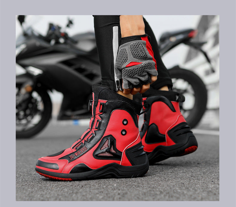 Bottes de moto antidérapantes pour motocyclette, longue, montagne, locomotive, route, protection tout-terrain, légères, pour travailleurs de banlieue