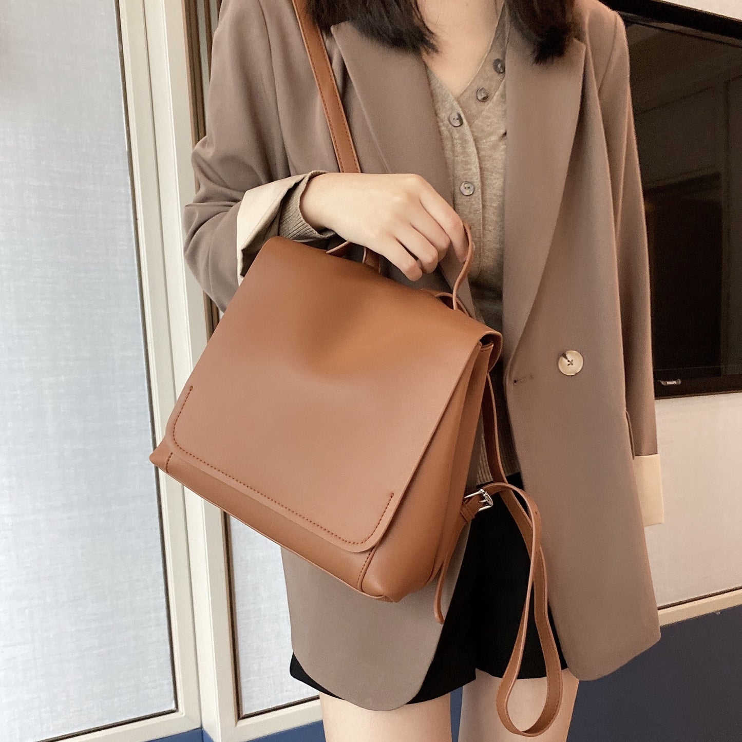 Simple Korean Style All Match Backpack