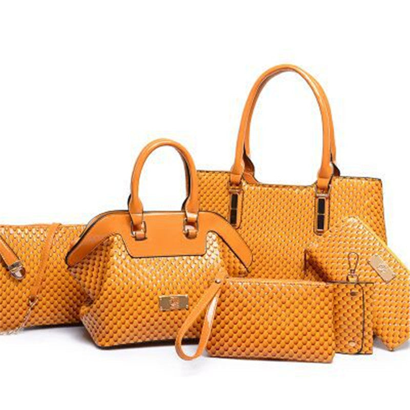 Diamond Pattern Picture Mother Bag Six-piece Female