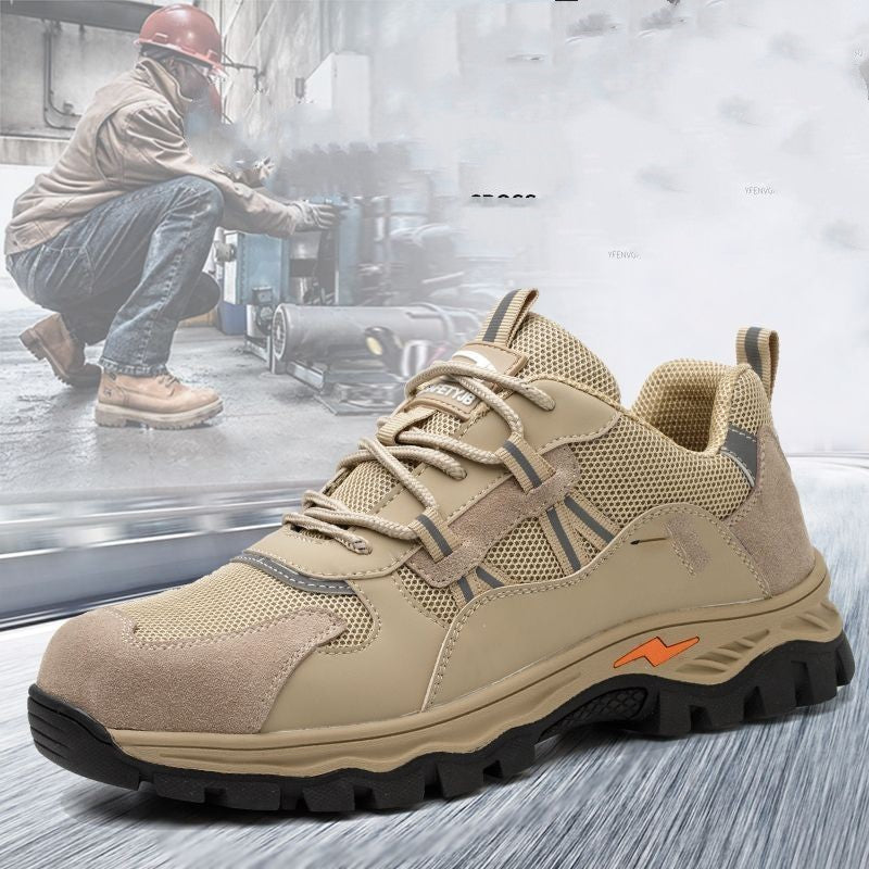 Anti Slip Steel Toe Work Shoes On Construction Sites