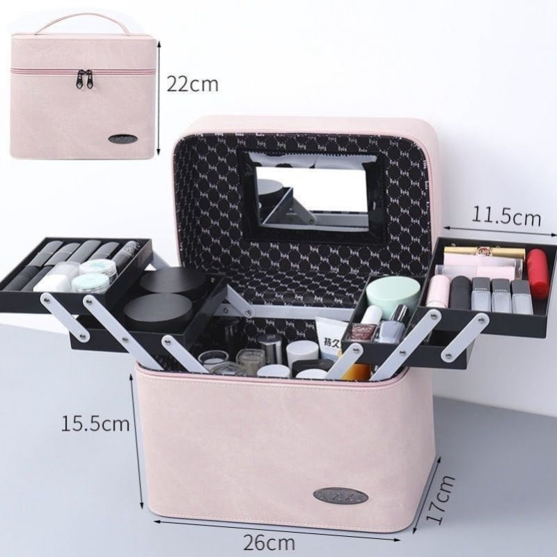 Caja de almacenamiento portátil de gran capacidad para cosméticos