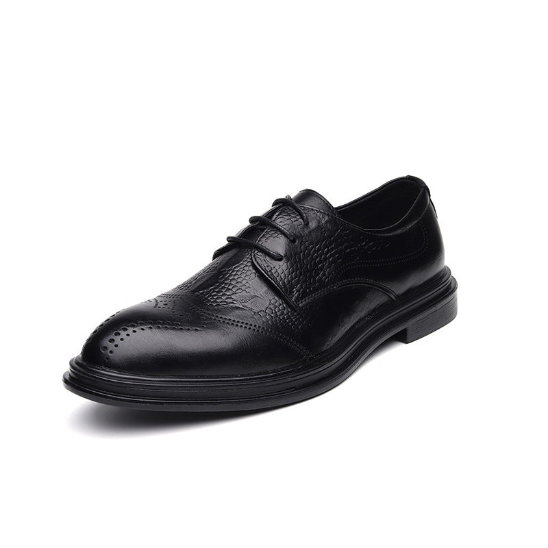 Chaussures d'affaires en cuir pour hommes Brogue Tenue de soirée Affaires Décontractées