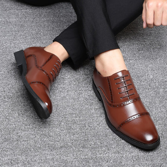 Chaussures en cuir décontractées de style coréen pour hommes