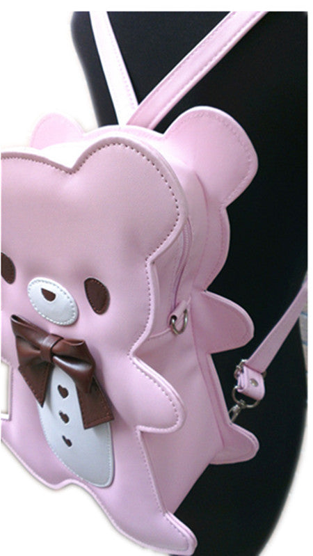 Women's Cute Bear Shaped Handheld One Shoulder Crossbody Bag