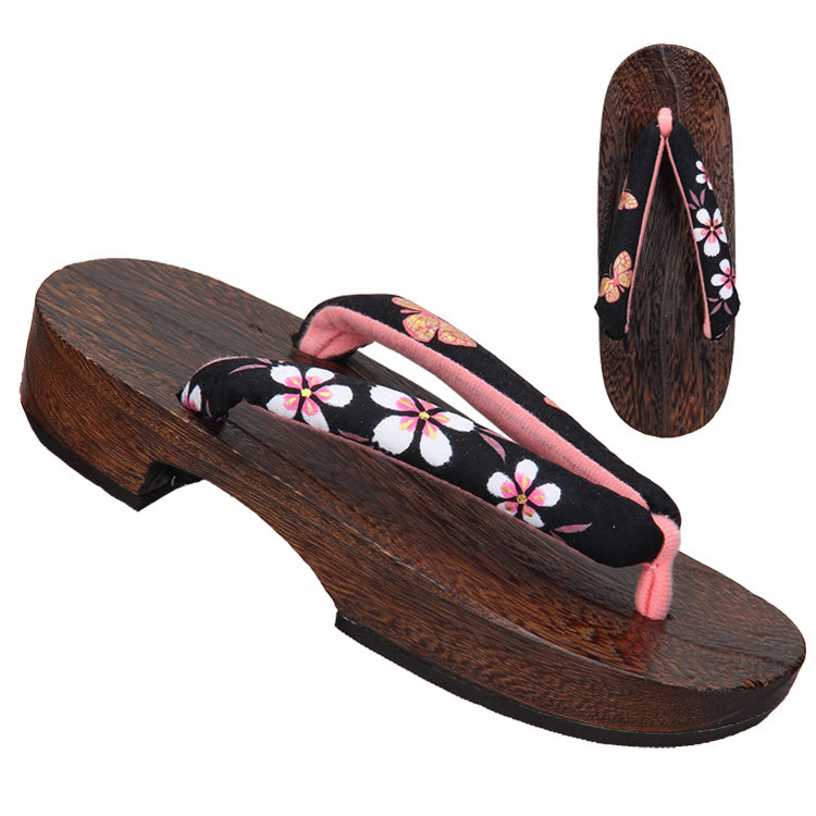 Ladies Fashion Solid Wood Paulownia Health Slippers