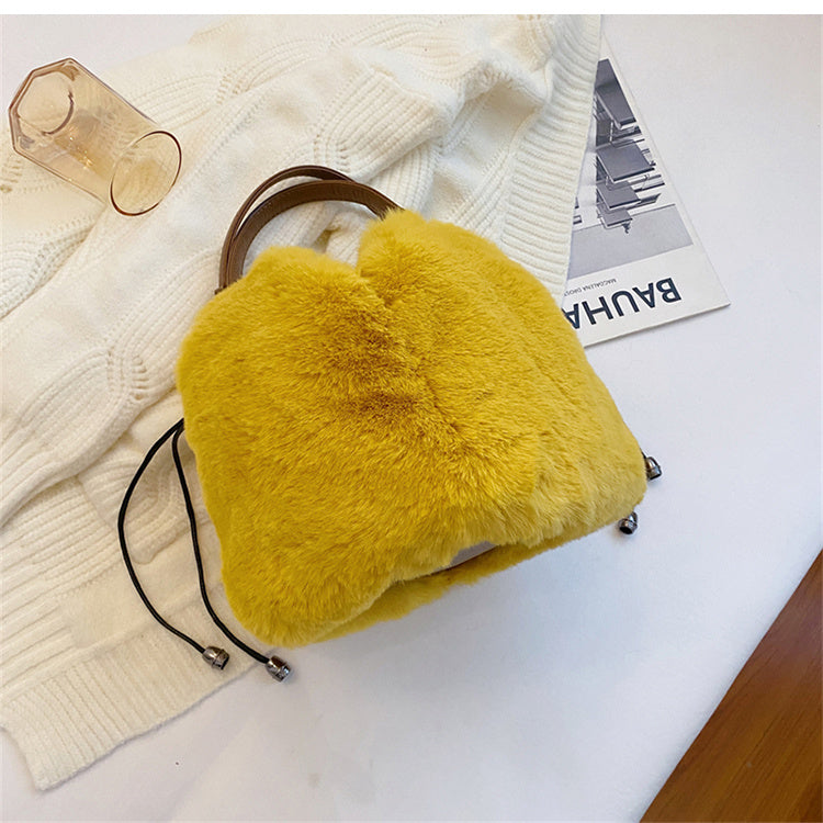 Bolso bandolera de diseño, bolso de peluche portátil