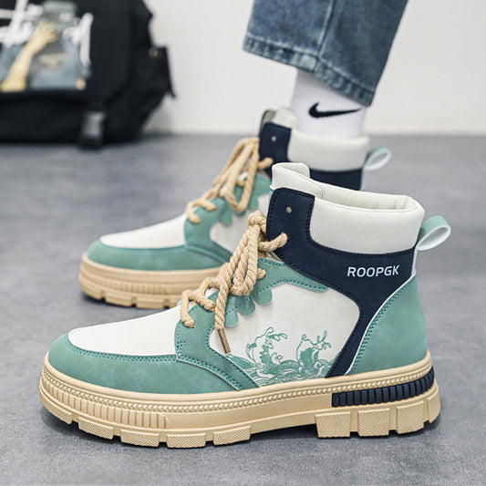 Botas altas con cordones para hombre