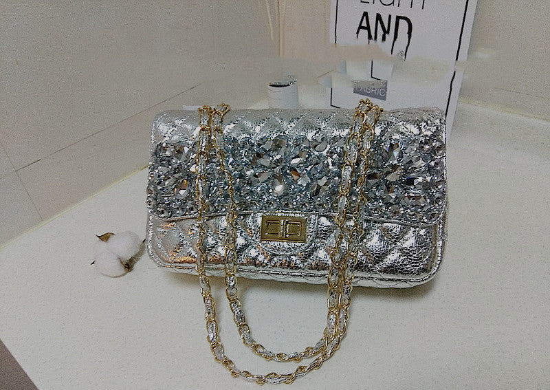 Sac à main en diamant avec strass en diamant