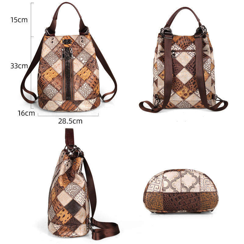 Bolsos de cuero, mochila escolar coreana de moda, mochila informal antirrobo