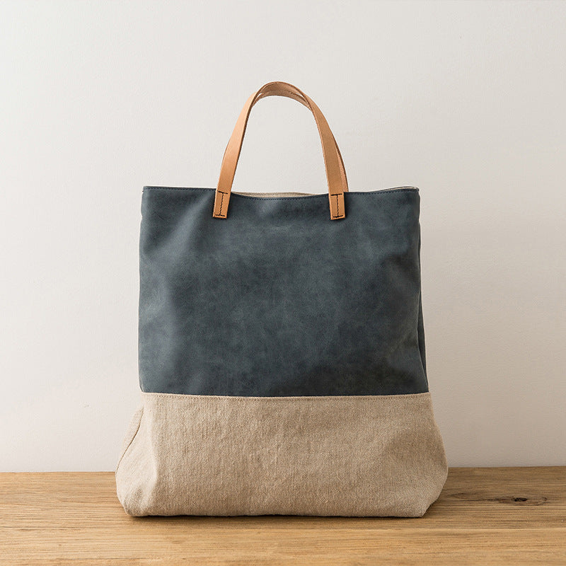 Sac messager à bandoulière simple, grand sac portable en tissu pour femme