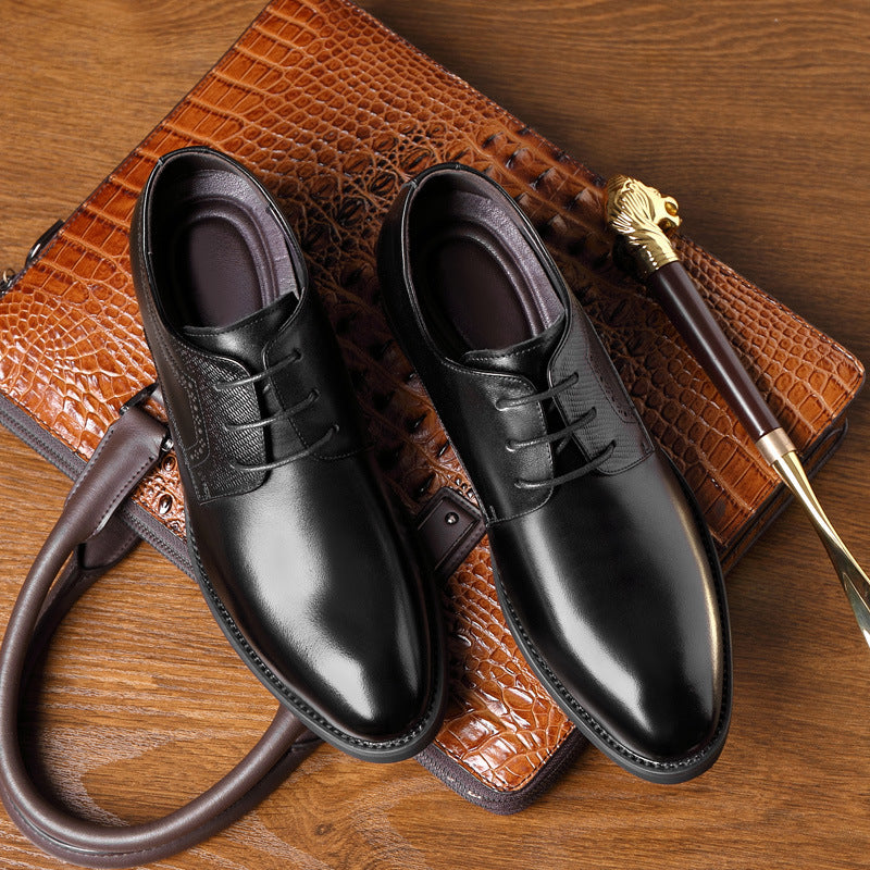 Zapatos formales de negocios de cuero Zapatos casuales puntiagudos para hombres