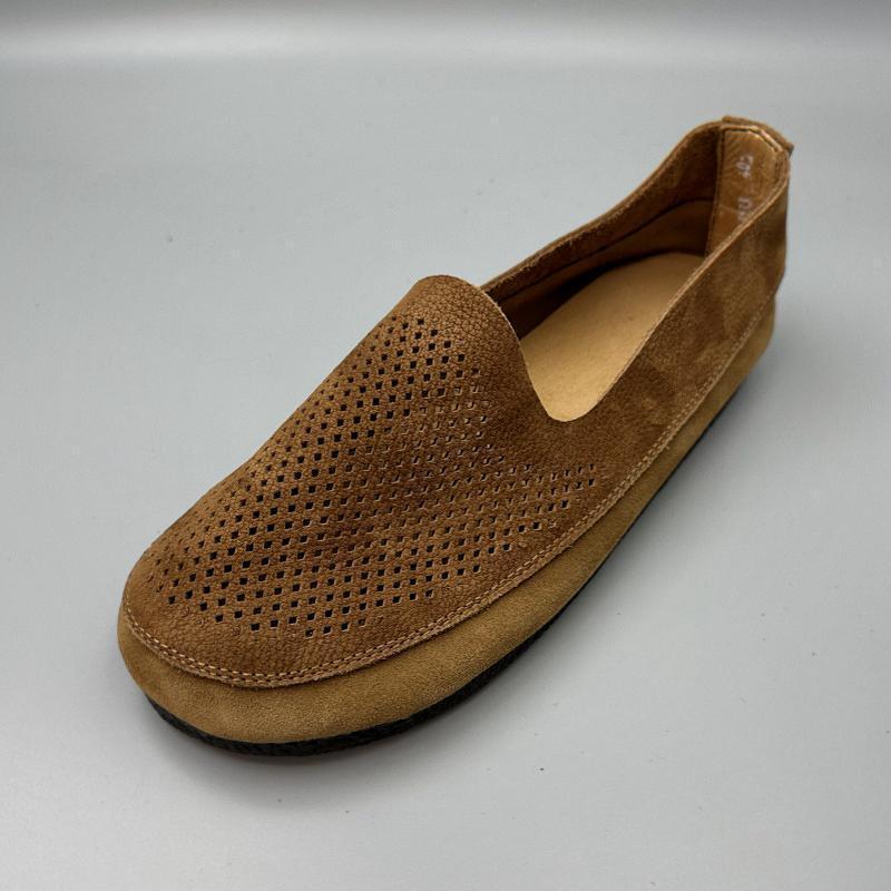 Zapatos de cuero ligeros antideslizantes con suela blanda para hombre