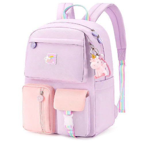 Sac à bandoulière léger pour enfants avec protection de la colonne vertébrale pour filles