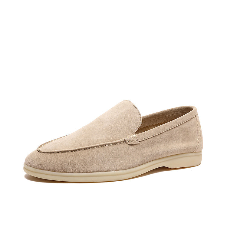 Mocassins en cuir de mouton nubuck à semelle souple pour hommes