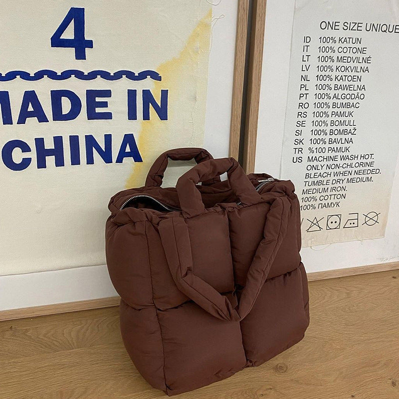 Bolsos de chaqueta acolchados de algodón de moda Nueva tendencia de gran capacidad