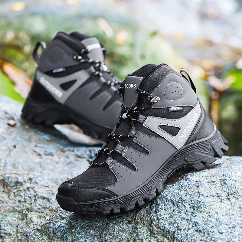 Men's High-top Hiking Shoes Tourist Hiking Shoes Wear-resistant Non-slip