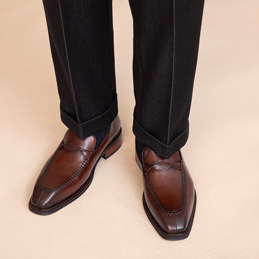 Chaussures en cuir polyvalentes pour hommes, idéales pour les loisirs, le printemps et l'automne