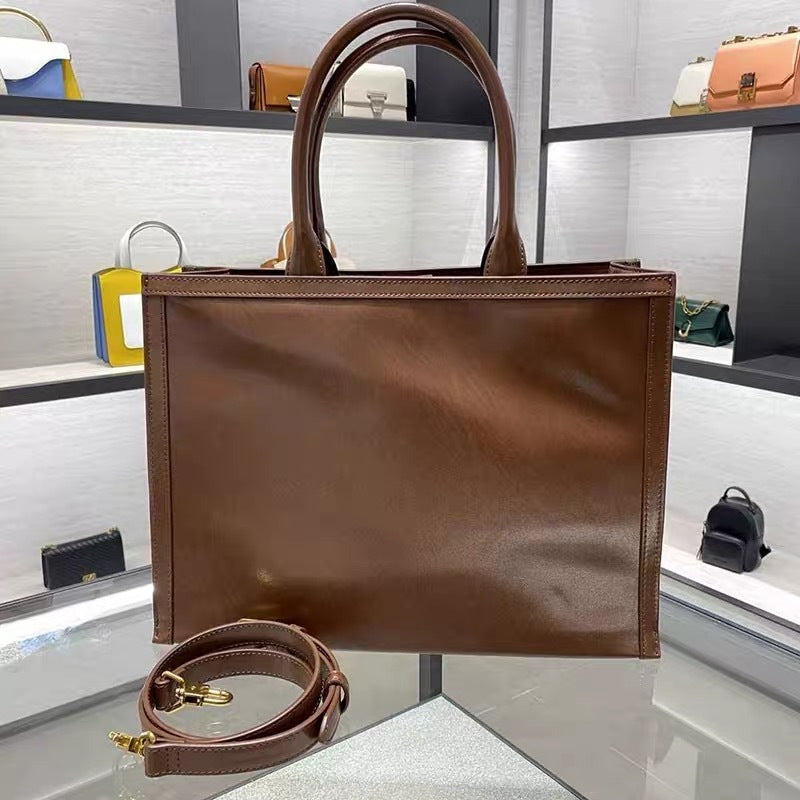 Bolso grande de mano para mujer, bolso de compras retro