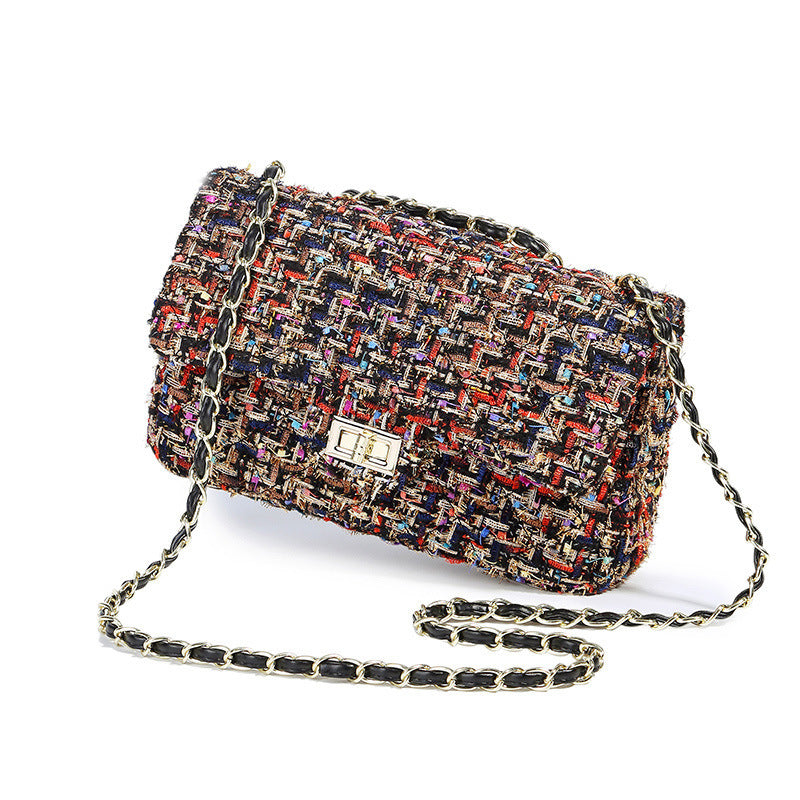 Woolen One-shoulder Messenger Bag