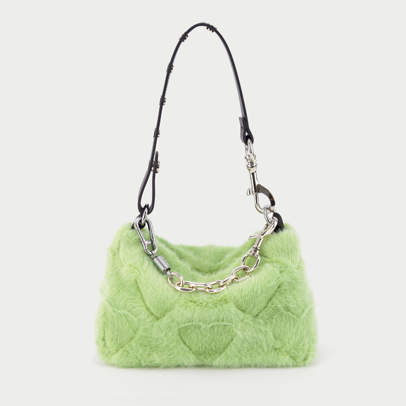 Bolso de mano de peluche con forma de axila de chica sexy