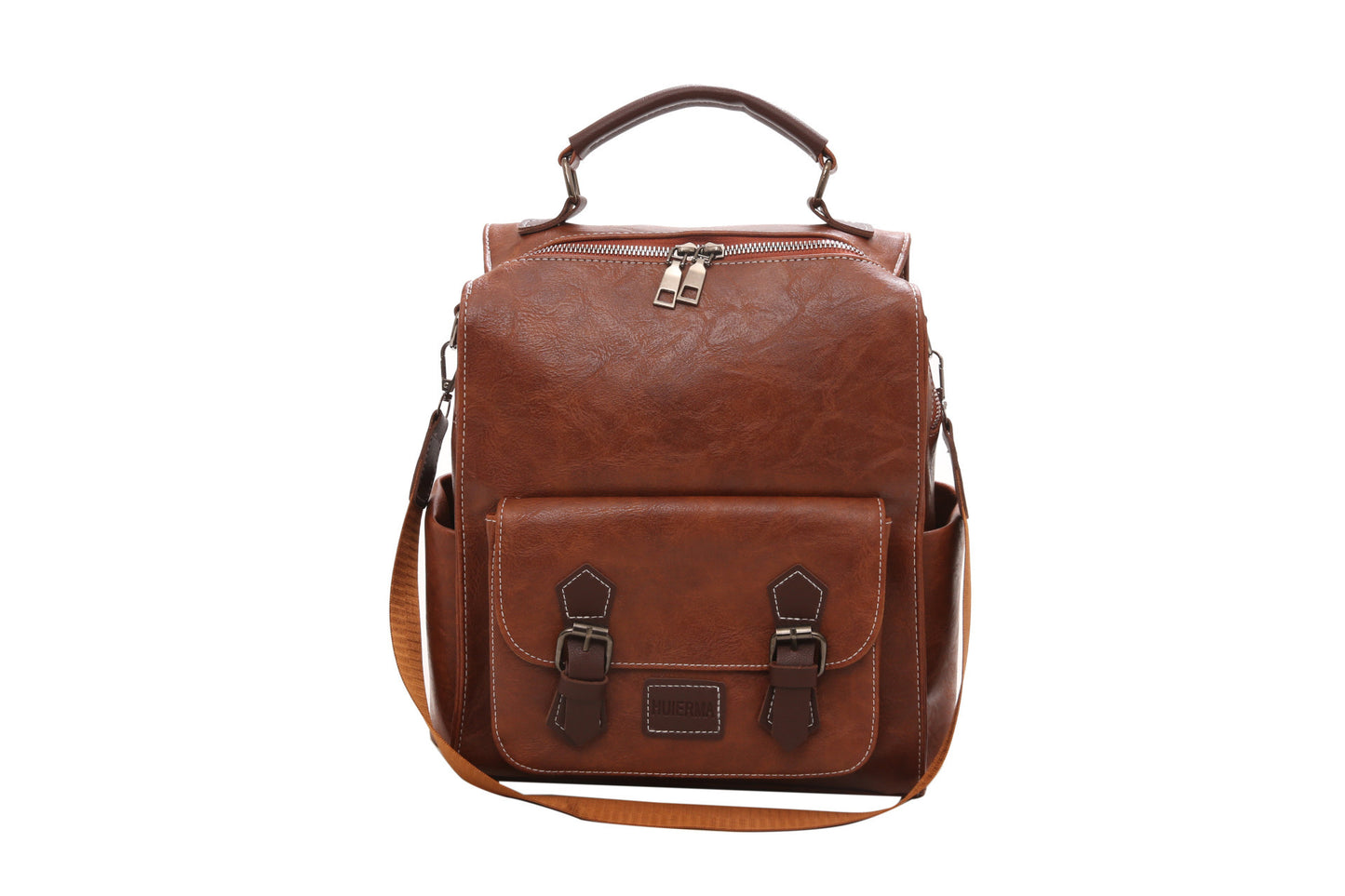 Autumn And Winter New Korean Fashion Trendy Leather Large-capacity Backpack