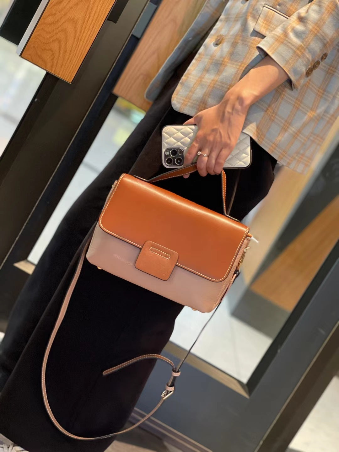 Leather Handbags New Style Single-shoulder Messenger Bag