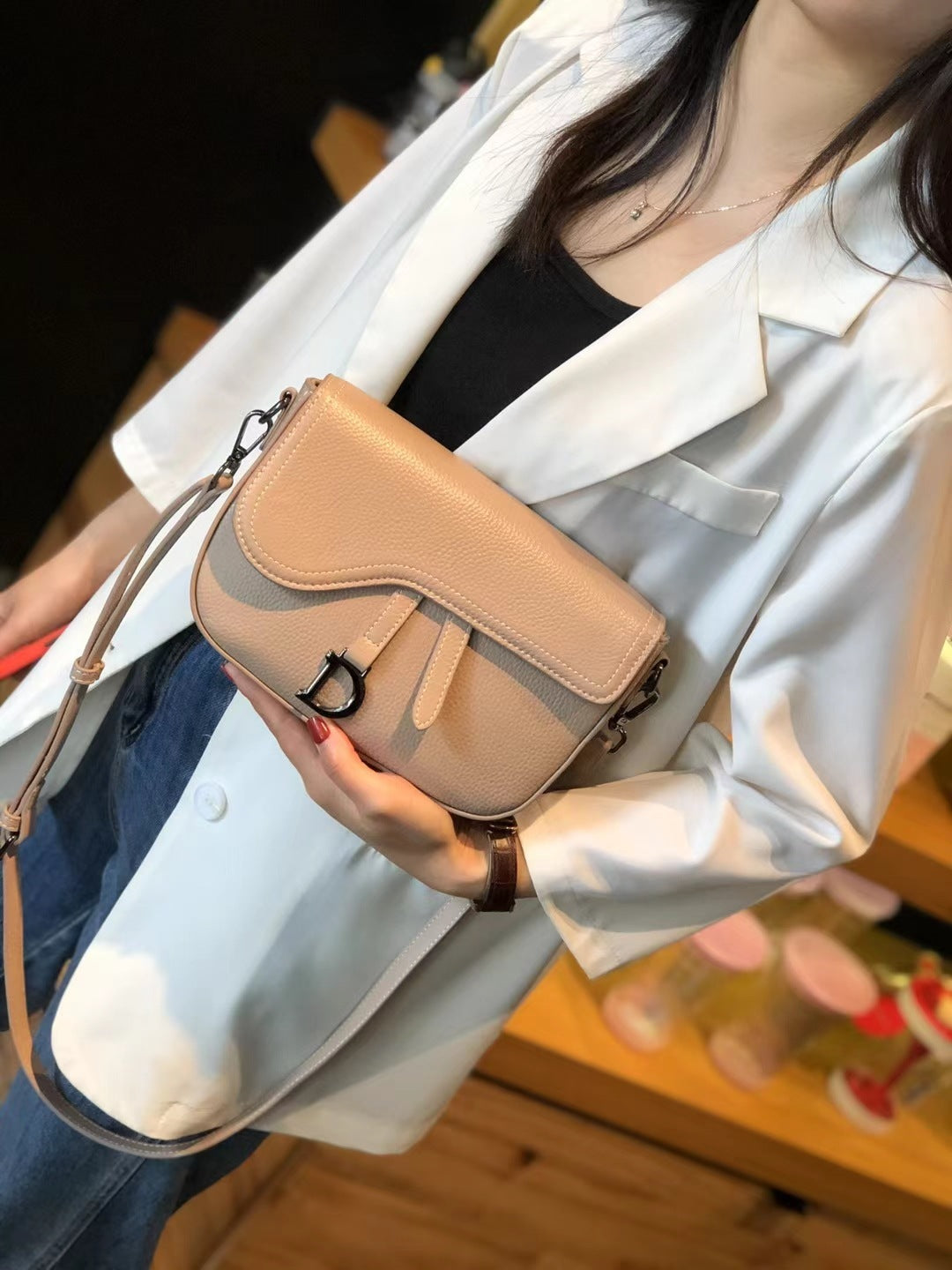 Korean Women's Leather Shoulder Bag Messenger Bag