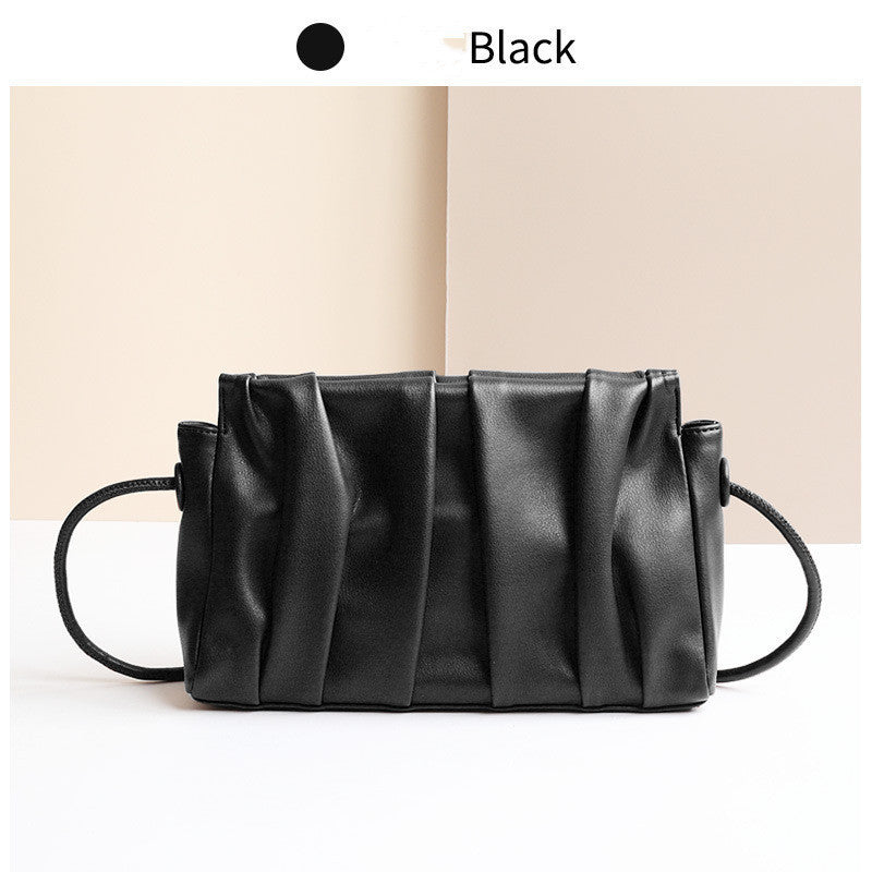 Sac à main pour femme, nouveau sac en cuir véritable avec couche supérieure en cuir de vache platine, sac à bandoulière diagonale à motif litchi pour femme