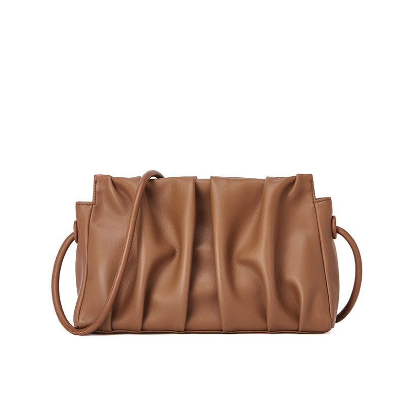 Sac à main pour femme, nouveau sac en cuir véritable avec couche supérieure en cuir de vache platine, sac à bandoulière diagonale à motif litchi pour femme