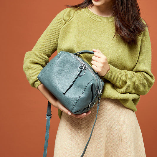 Printemps et été nouveaux sacs à main en cuir de vachette de première couche tout-match style occidental sac à main à une épaule petit sac tendance