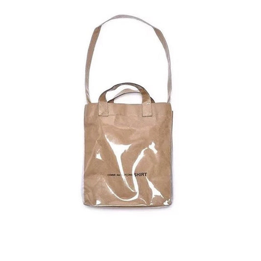 Sac de courses en papier kraft, nouveau sac messager créatif à une épaule, sac pour femme avec lettre coréenne